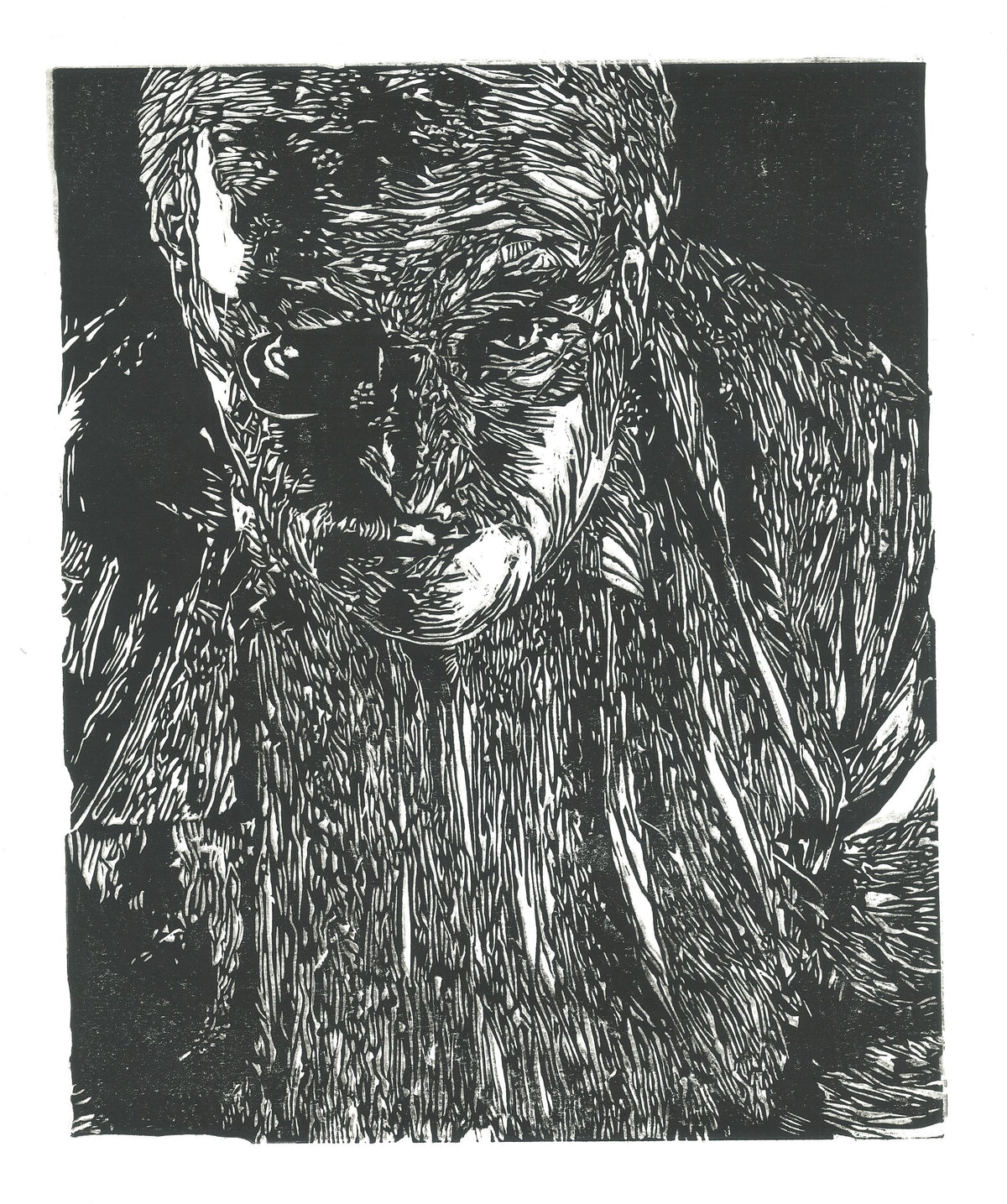 Obscure | Hand-Carved linocut print