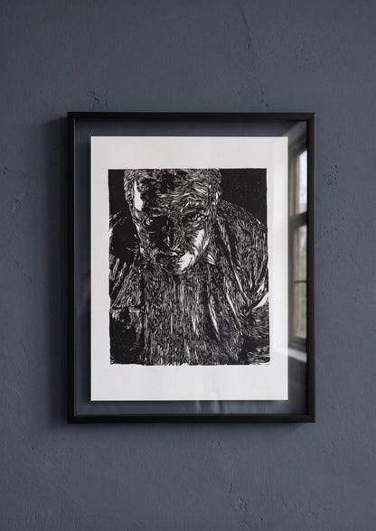 Obscure | Hand-Carved linocut print