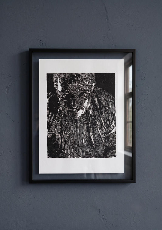 Obscure | Hand-Carved linocut print