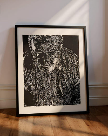 Obscure | Hand-Carved linocut print