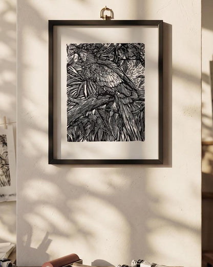 NATURE'S PERCH  | Handmade Linocut Print