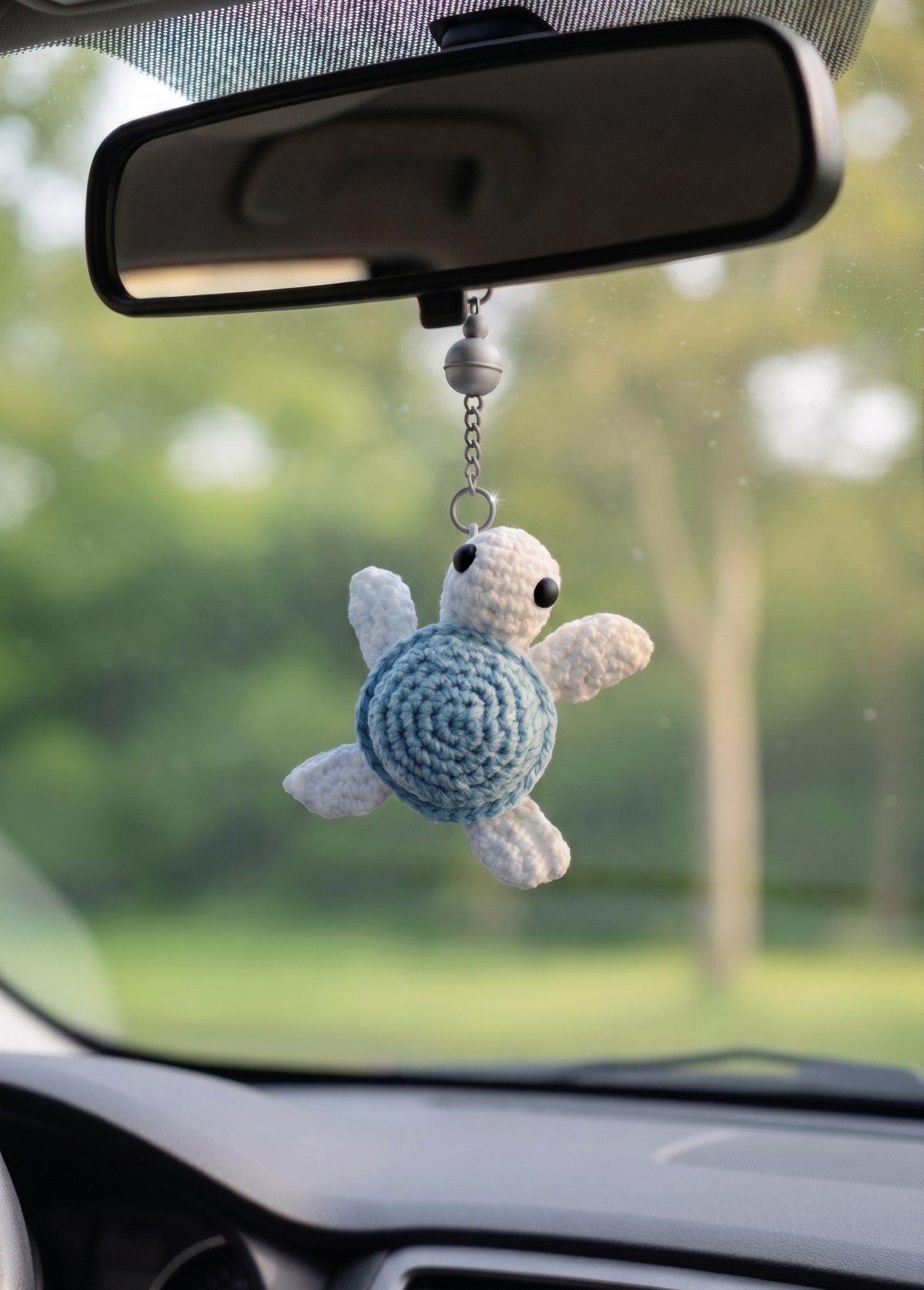 Baby Blue Turtle keychain