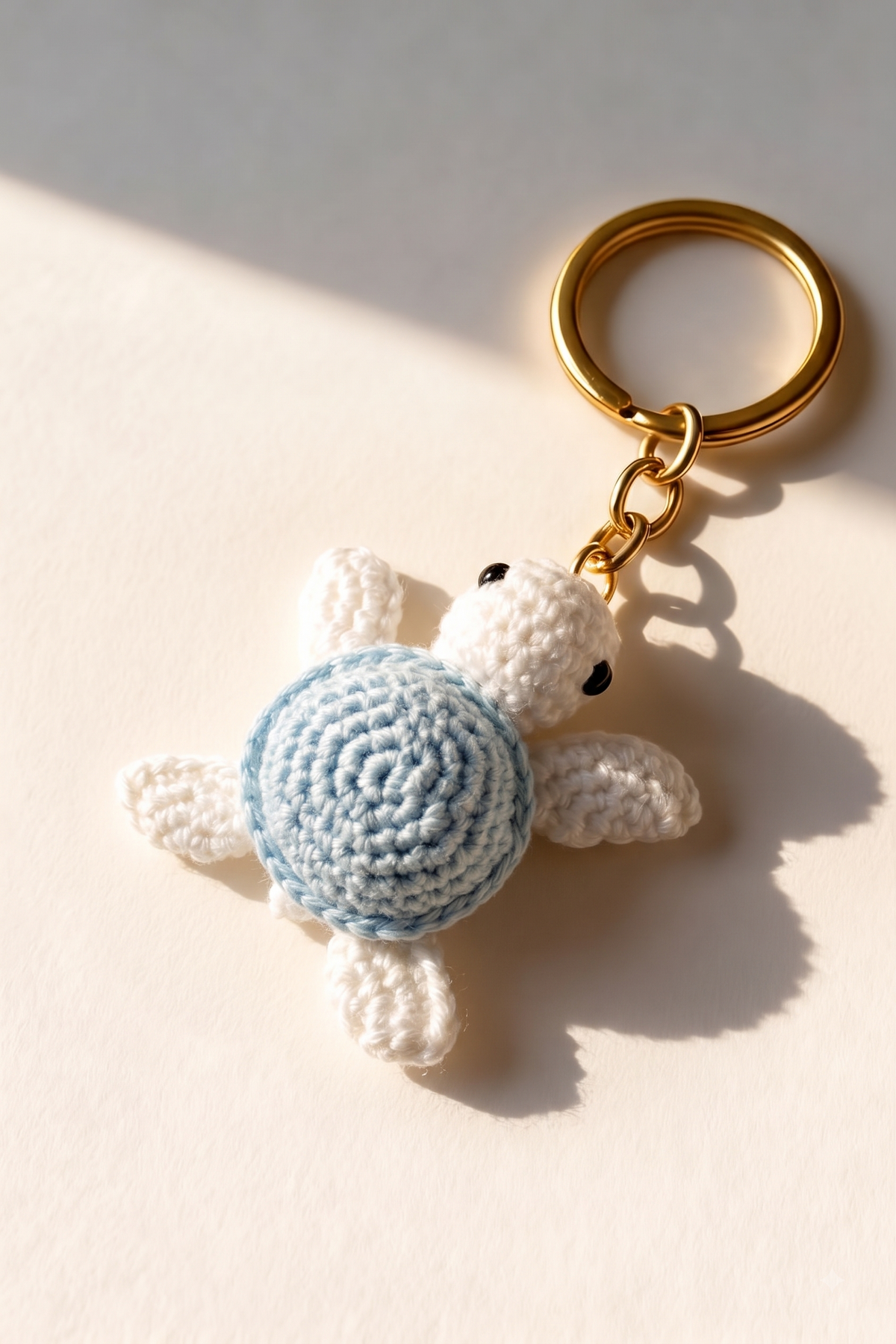 Baby Blue Turtle keychain
