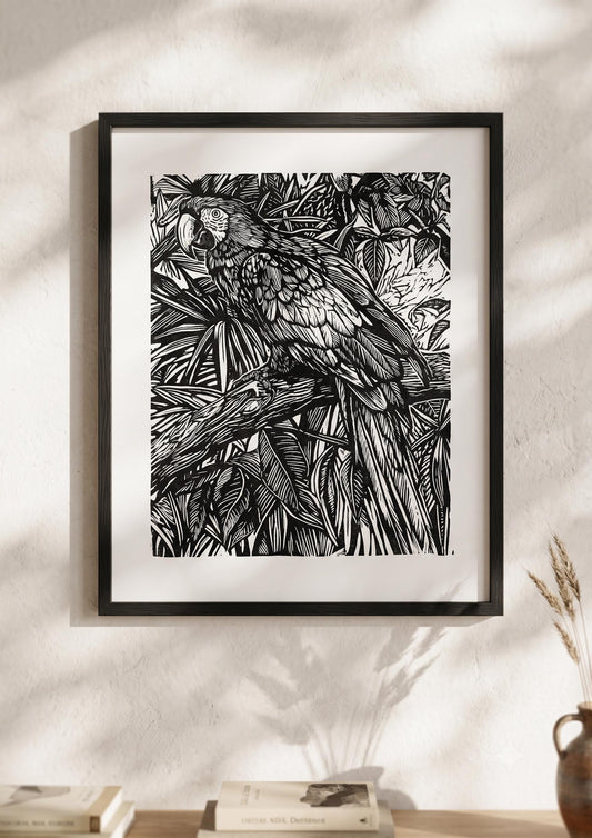 NATURE'S PERCH  | Handmade Linocut Print