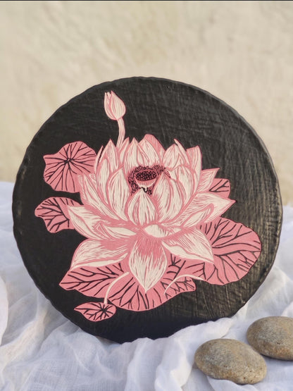 THE BLOOMING LOTUS Hand-Carved Wall Decor